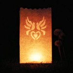 White Peace of Love Doves Candle Lantern Bag - Party Decoration - 10 Pack